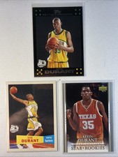 Kevin Durant RC 3 Card Lot 2007 Topps Upper Deck Rookie