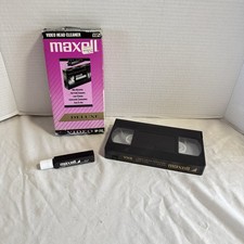 Maxell VCR Head Cleaner Deluxe VHS Wet Type VP-200 in Original Package