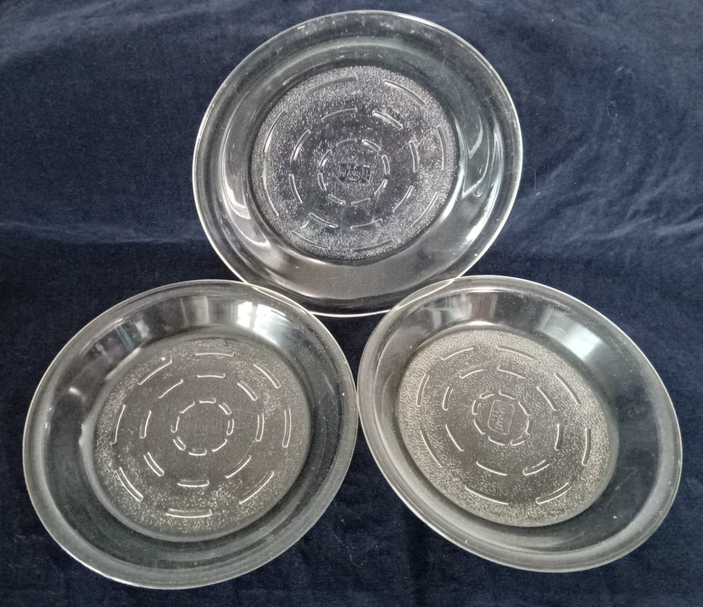 Vintage Glasbake Pie Plates. Lot of 3. #245 & 245 1/2. Made in the USA.