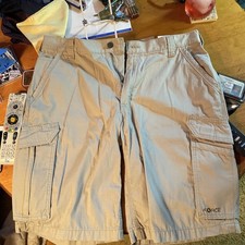 Carhartt Force Tappen Cargo Shorts Mens Tan Ripstop Relaxed Fit Size 36 NWT