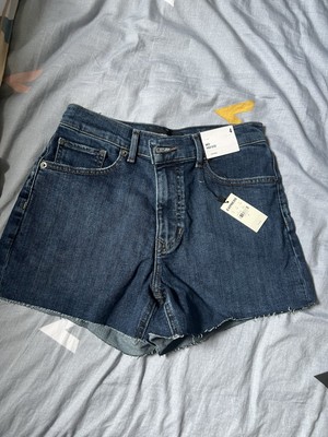 EXPRESS Short Jeans Womens (Size 4) Short Blue Denim. Midi High Rise