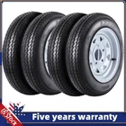 Set of 4 Trailer Tires Rim 12" 4.80-12 4.80x12 5 Lug on 4.5" Load Range C 6PR T