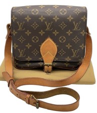 Louis Vuitton Monogram Shoulder Bag Brown Buckle Accent Adjustable Strap Women