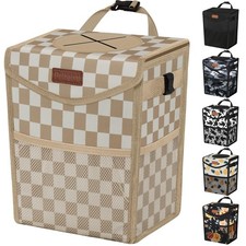 Car Trash Can with Lid Leakproof Car Garbage Bag Vehicle Trash Bin