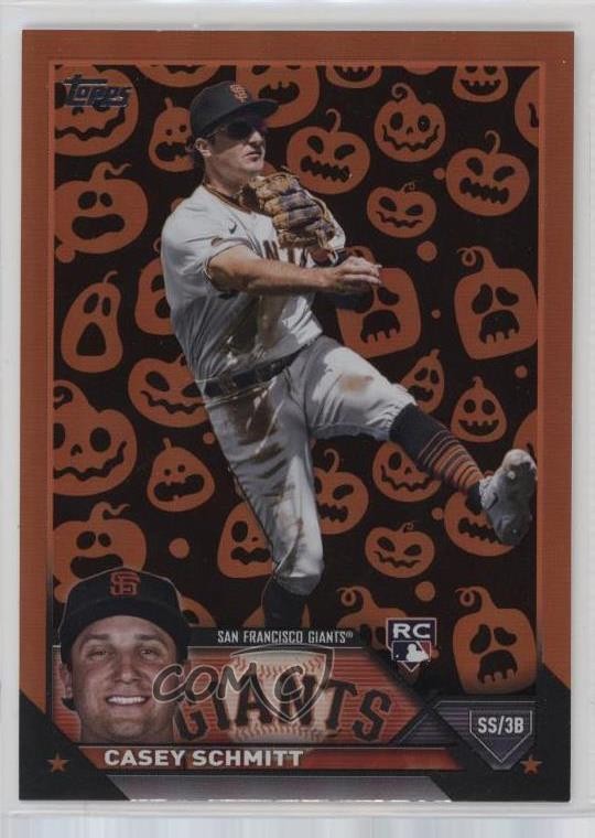 2023 Topps Update Jack-O'-Lantern Foil Casey Schmitt #US133 5w0