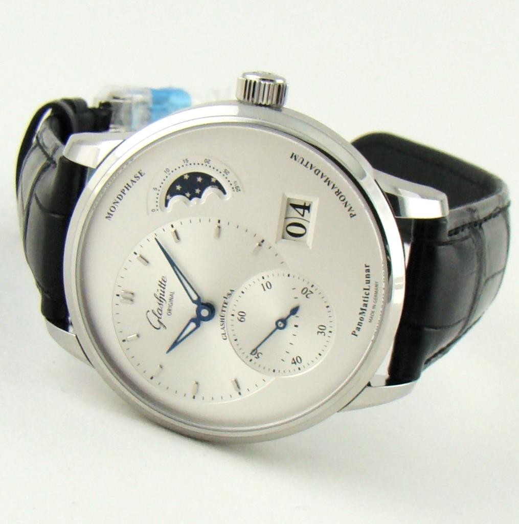 Glashutte Original PanoMaticLunar Steel Silver Dial 40mm 90-02-42-32-61 Warranty