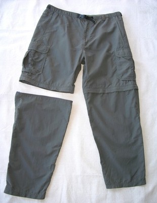 REI Convertible Hiking Cargo Pants w Belt Mens Sz XL Light-Weight Olive Green