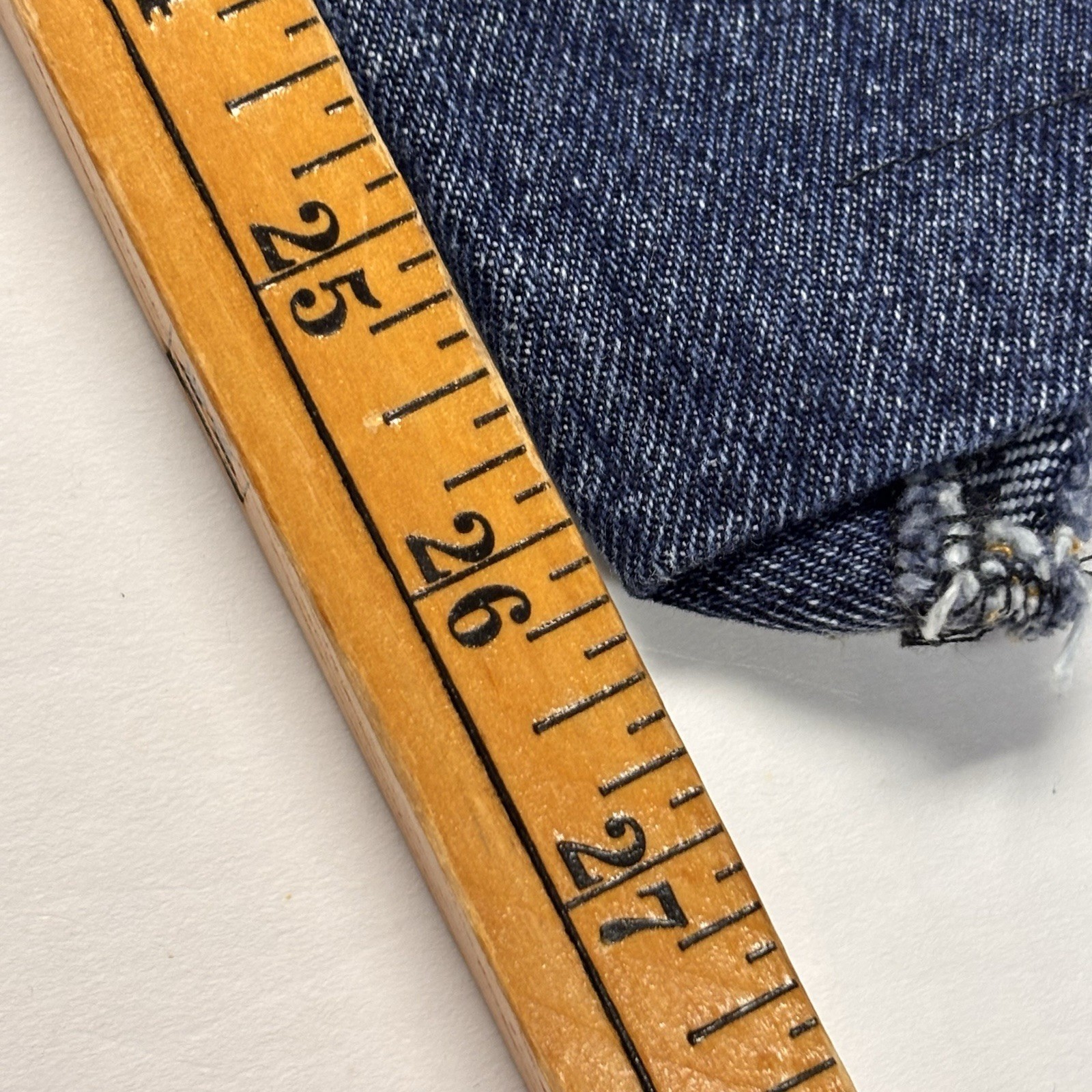 Levis 550 Modified Inseam Denim Jeans Men 52/26 Dark Wash Blue Stretch MODIFIED thumbnail 16