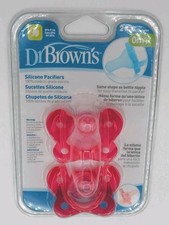 Dr.Browns HappyPaci Silicon Pacifiers Pink 0m 2-Pack New Sealed Legacy Color