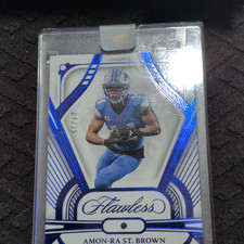 Panini 2024 Flawless Football Amon-Ra St. Brown Sapphire #21 Lions 4/15