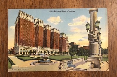 Stevens Hotel, Chicago, Illinois Postcard (WP18)