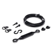 Gate Support Cable Kit Anti-Sag Black for Wooden Fence Outdoor Use 1 Pack