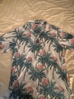 Bad Birdie Men's Tropical Print Short Sleeve Collared Button Polo Shirt M — photo 1