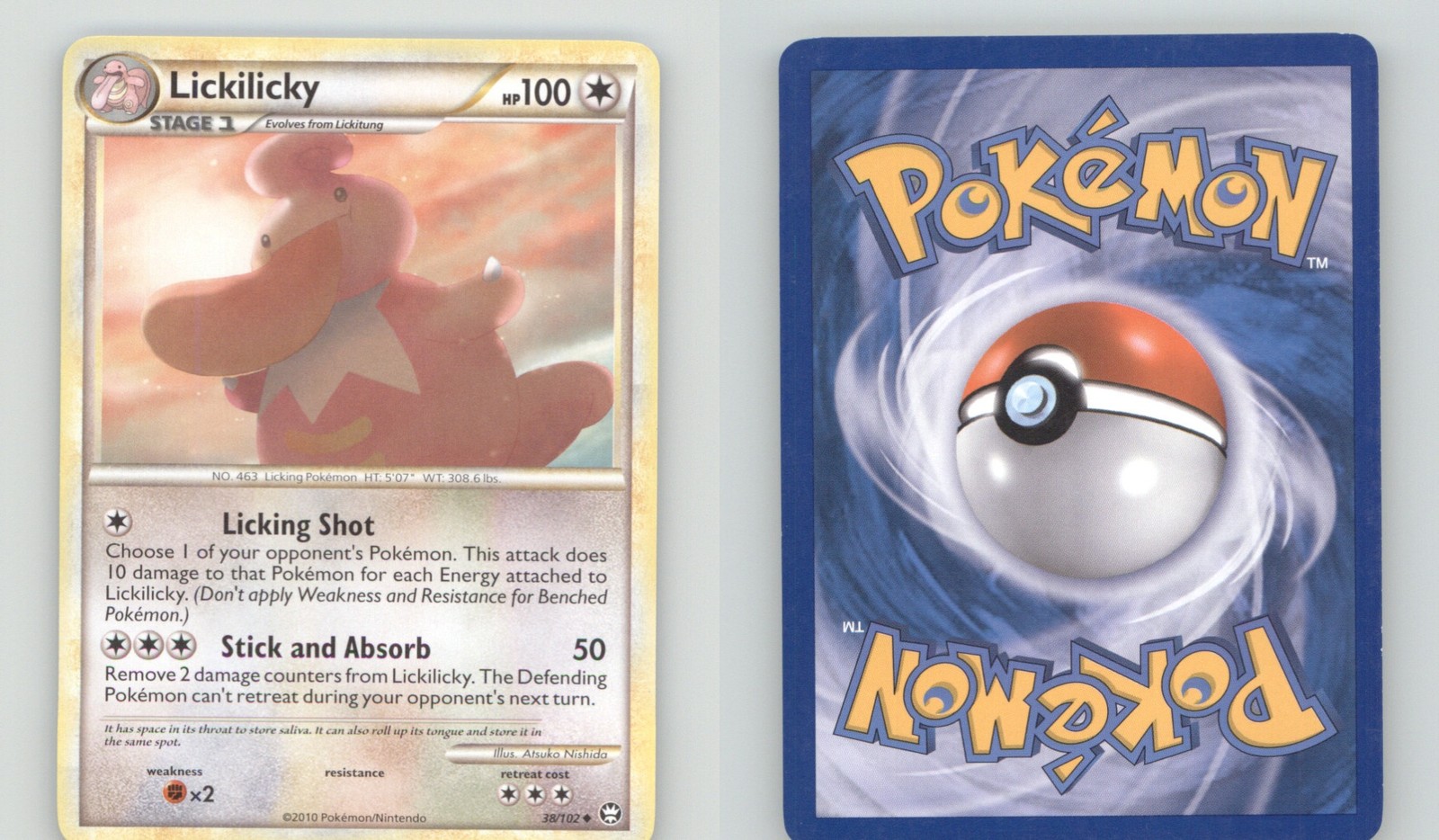 LICKILICKY 38/102 UNCOMMON HGSS TRIUMPHANT POKEMON NEAR MINT