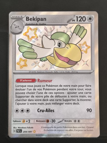 Carte Pokémon Bekipan 204/091 EV4.5 Destinées de Paldea PAF - Imagen 2 de 3