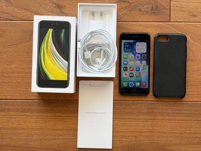 Apple iPhone SE 2. Gen 64GB Schwarz Ohne Simlock (MX9R2ZD/A) inkl. Hülle & OVP
