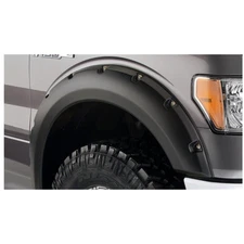 Bushwacker Front Matte Black Pocket-Style Fender Flares for F-250 F-350 F-450