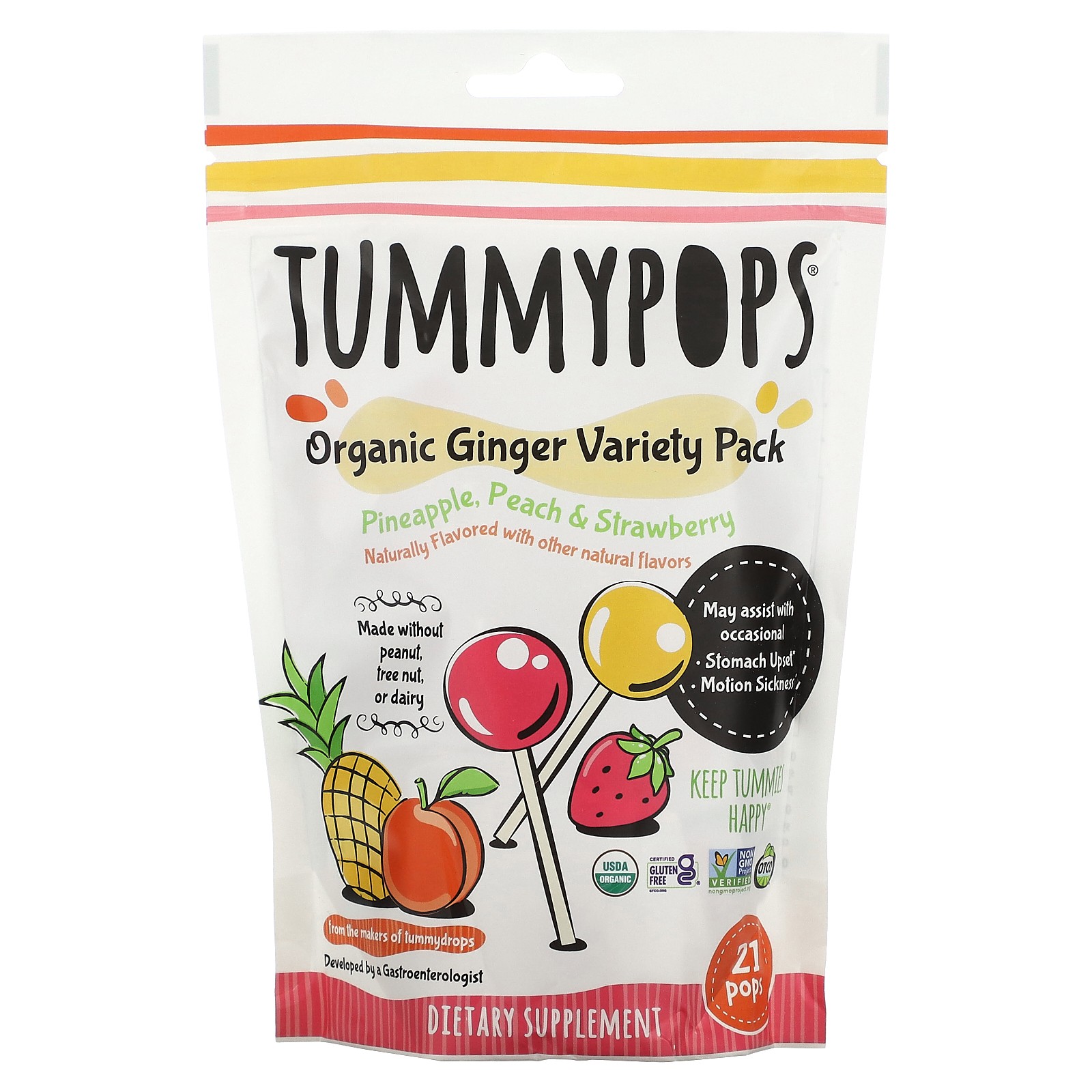 Tummypops, Органический набор сортов имбиря, 21 штука
