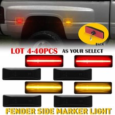 4-40 Dually Bed Smkoed Led Side Marker Lights For 94-02 Dodge Ram 1500 2500 3500