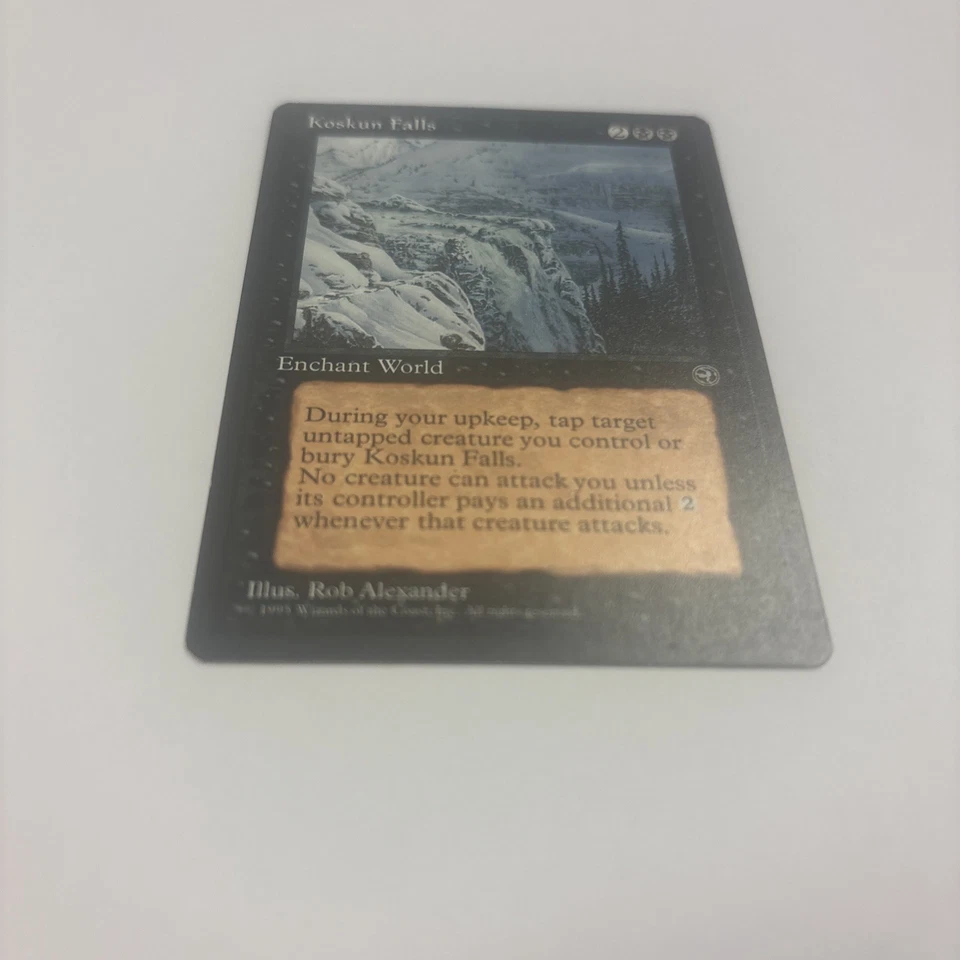 Koskun Falls LP MTG Homelands Rare Enchant World Rob Alexander Stop Attacks - Image 2 of 4