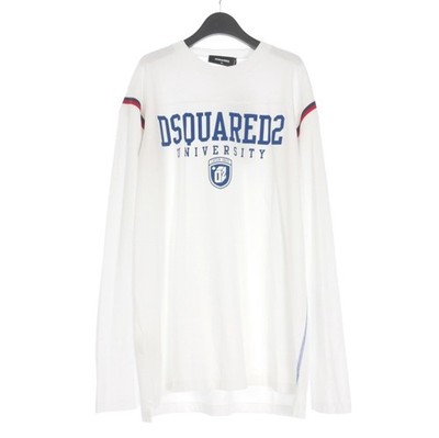 Dsquared2 23AW University Football TShirt Long Sleeve Unused