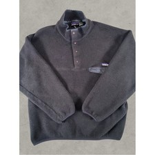 Vintage Patagonia Synchilla Sweater Mens XL Black 90s Snap T Pullover Fleece
