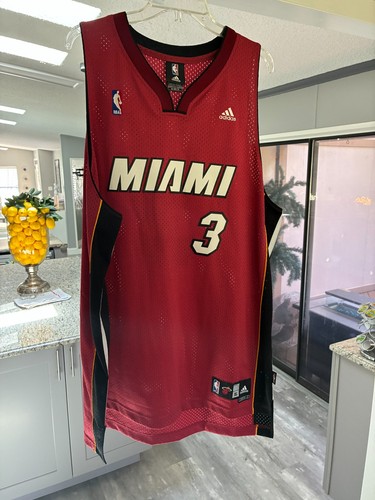 Adidas Miami Heat Jersey Dwyane Wade Swingman XL +2 Length Red Alternate NBA