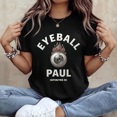 Eyeball Paul Superstar DJ T-Shirt - Musikliebhaber Party DJ Festival Fan Unisex Tee