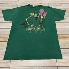 Circa Survive Band Reprinted Green Cotton T-shirt SIZE S-5XL