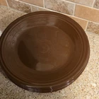 Fiesta Set of 4 Brown Ceramic Glossy Dinner Plates Round Pottery