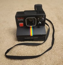 Vintage Polaroid Time-Zero One Step Rainbow Striped Polaroid Land Camera Instant