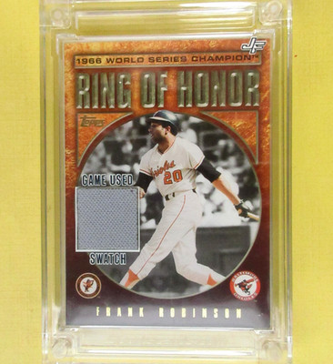 FRANK ROBINSON 2022 Jersey Fusion Game Used Swatch #FR86  Baltimore Orioles