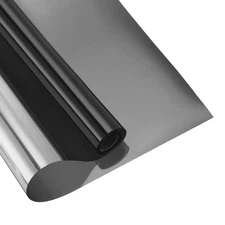 Window Privacy Film One Way Heat Blocking Static Cling Black 35.4x78.7"