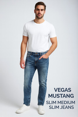 Mustang Herren Jeans Vegas Slim Medium Slim Blau Stretch 1005633   W31 W38 MR4C2