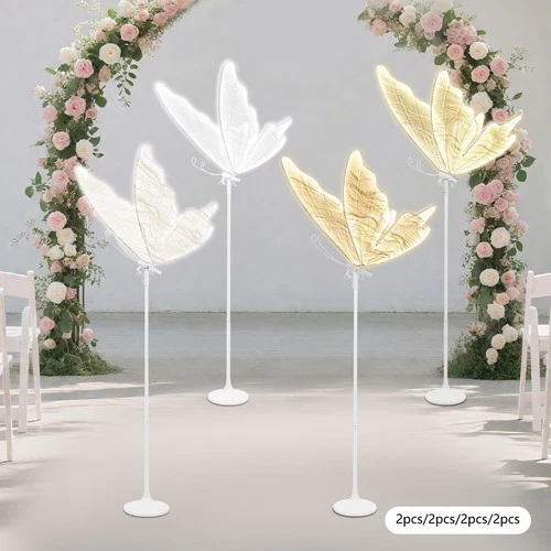 Schmetterling Stehlampe, LED Stimmungslampe, Hochzeit Deko Lampe weißes Licht - Bild 4 von 29