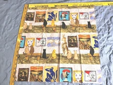 Michael Miller OOP Le Meowsee Du Chat Cotton Fabric Very Rare Fat Quarter