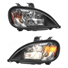 Micah Motors Headlights for 2004-2017 Freightliner Columbia Black Pair