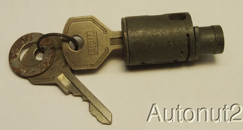 1939 1940 Mercury Ignition Lock cylinder with Briggs  Stratton keys NOS - Image 3 of 3