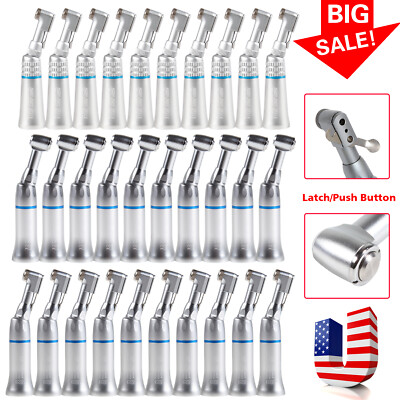 1-10 Dental Slow Low Speed Contra Angle Handpiece 1:1 Push Button Latch NSK NEW