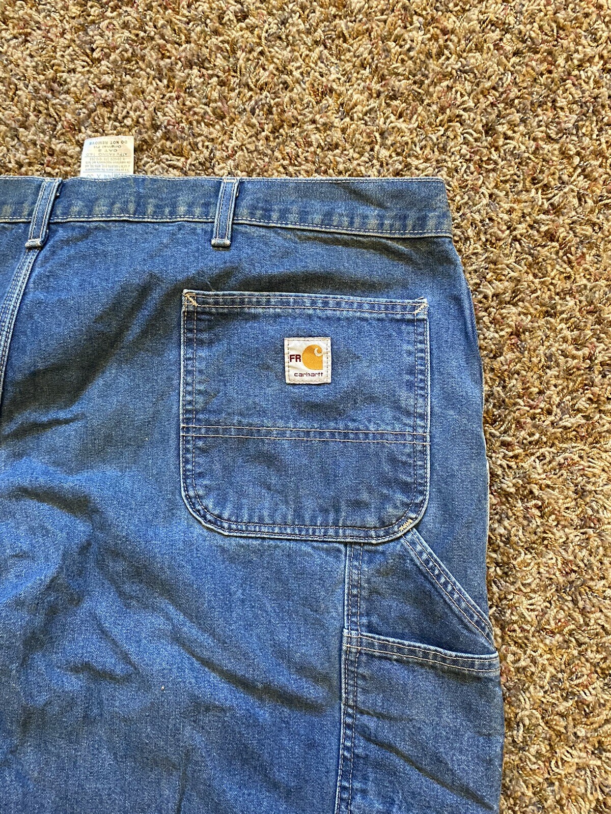 Carhartt Fire Resistant Blue Jean Work Pants Size 44x… Gem