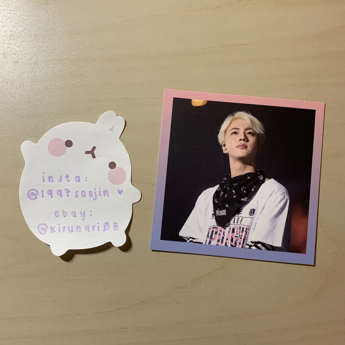 BTS Jin うちわ ON STAGE EPILOGUE BTS 2016 HYYH Live on Stage Epilogue - Jin Photocard