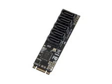 Syba 5 port Non-RAID SATA III 6Gbp/s to M.2 B+M Key Adapter PCI-e 3.0 x2 Bandwit