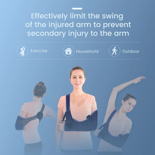 Arm Sling Immobilizer for Elbow Injury, Dislocated Shoulder Rotator Cuff Support - Picture 23 of 28
