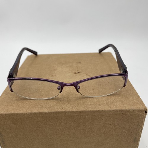 VERA WANG Eyeglasses V056 Plum Half Rim ￼ Designer Women’s ￼