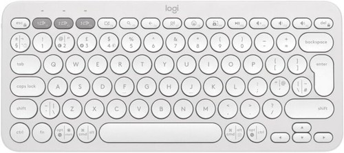 Pebble Keys 2 K380s Slim Wireless Keyboard - 3 Devices, Tonal Off-White Finish - Picture 3 of 11
