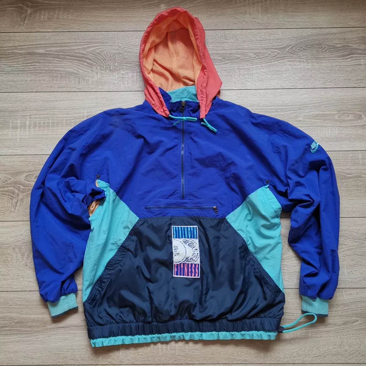 80s NIKE Shiny Anorak Pullover-