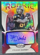 2021 Certified Frank Darby Red Mirror Rookie Signatures Auto #15/99 Falcons RC