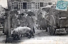 CPA 29 QUIMPER AR MARC'HAD AR MORC'H LE DEBARQUEMENT (belle cpa