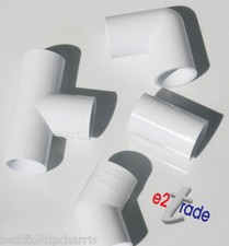21.5mm Overflow Pipe Fittings Elbow,Bend,Tee,Coupling–White PK of2,5,10,15,20 SB