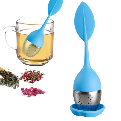 Silikon Blatt Tee-Ei Edelstahl Kräuter Gewürz Filter Diffusor - Bild 38 von 43